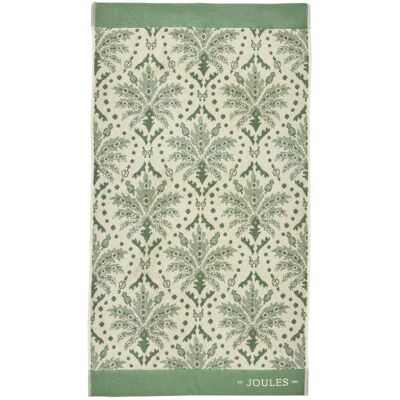 Joules Palm Geo Hand Towel, Green Joules Palm Geo Hand Towel, Green