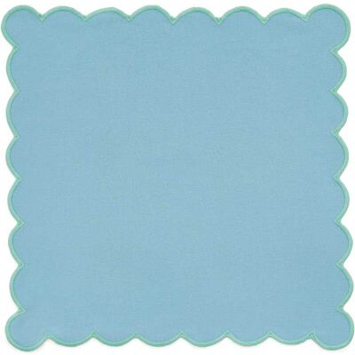 Land & Shore Scallop Trim Napkins, Green Land & Shore Scallop Trim Napkins, Green