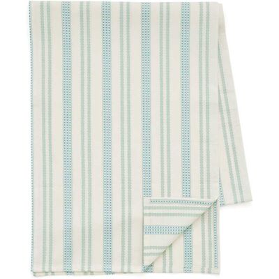 Land & Shore Ticking Stripe Table Runner, Green Land & Shore Ticking Stripe Table Runner, Green