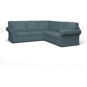 IKEA - Ektorp 4 Seater Corner Sofa Cover, Duck Egg, Velvet - Bemz- Blue