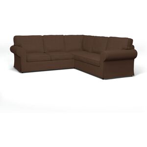 IKEA - Ektorp 4 Seater Corner Sofa Cover, Chocolate, Linen - Bemz- Brown & Beige