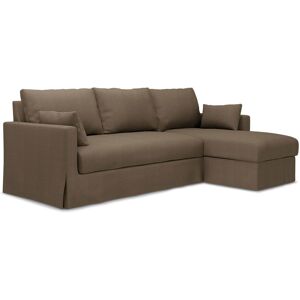 IKEA - Hyltarp 3-seater sofa with chaise longue, right, Dark Taupe, Bouclé & Texture - Bemz- Brown & Beige