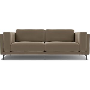 IKEA - Nockeby 3 Seater Sofa Cover, Taupe, Velvet - Bemz- White & Neutral