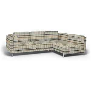 IKEA - Nockeby 3 Seat Sofa with Right Chaise Cover, Fawn Brown, Wool - Bemz- Brown & Beige
