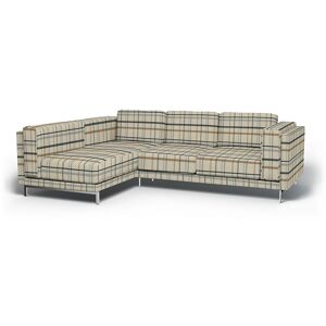 IKEA - Nockeby 3 Seater Sofa with Left Chaise Cover, Fawn Brown, Wool - Bemz- Brown & Beige