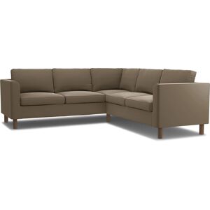 IKEA - Pärup 4-seater corner sofa cover, Taupe, Velvet - Bemz- White & Neutral