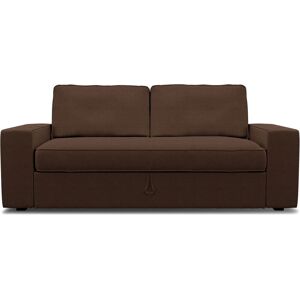 IKEA - Vilasund 3 seater sofa bed cover, Chocolate, Linen - Bemz- Brown & Beige
