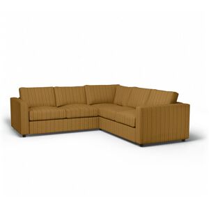 IKEA - Vimle Corner Sofa Cover (2+2), Mustard Stripe, Cotton - Bemz- Yellow & Orange