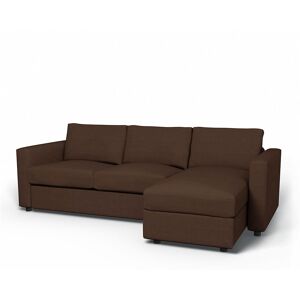IKEA - Vimle 2 Seater Sofa with Chaise Cover, Chocolate, Linen - Bemz- Brown & Beige
