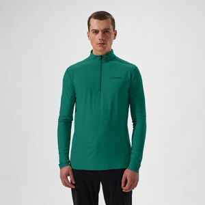 Berghaus Men's 24/7 Half Zip Long Sleeve Tech Tee - Green Extra Large Men's Berghaus Men's 24/7 Half Zip Long Sleeve Tech Tee - Green Extra Large Men's