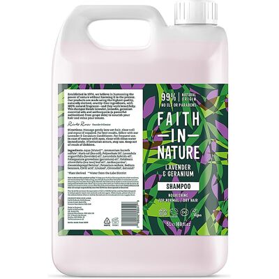 Faith in Nature Lavender & Geranium Shampoo - 5L Faith in Nature Lavender & Geranium Shampoo - 5L