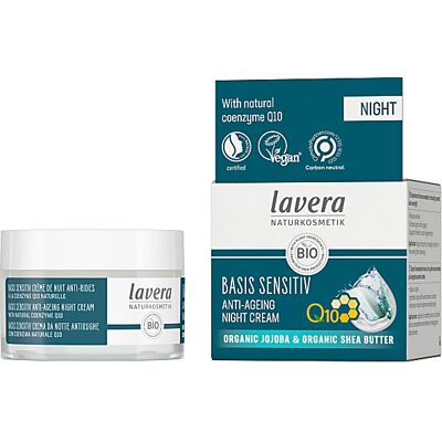 Lavera Basis Sensitiv Organic Q10 Night Cream - Anti-Ageing 50ml Lavera Basis Sensitiv Organic Q10 Night Cream - Anti-Ageing 50ml
