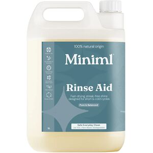 Miniml Rinse Aid 5L Refill - All Natural Dishwasher Cleaner Washing Liquid Detergent for Professional & Commercial Streak Free Glass and Dishwashing - 5L Vegan & Cruelty Free Refill Miniml Rinse Aid 5L Refill - All Natural Dishwasher Cleaner Washing Liquid Detergent for Professional & Commercial Streak Free Glass and Dishwashing - 5L Vegan & Cruelty Free Refill