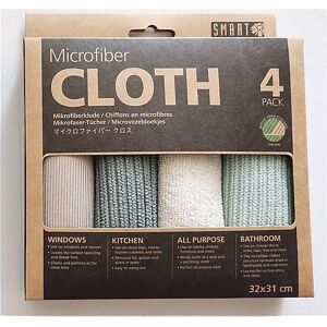 Smart Microfiber Cleaning Cloths - Gray/Green - 4pcs - Surface-Friendly Smart Microfiber Cleaning Cloths - Gray/Green - 4pcs - Surface-Friendly