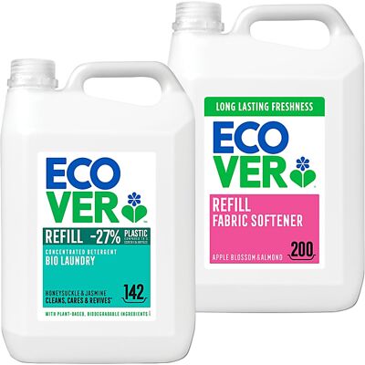 Ecover Concentrated Bio Laundry Liquid & Fabric Softener 5L Mixed B... Ecover Concentrated Bio Laundry Liquid & Fabric Softener 5L Mixed B...