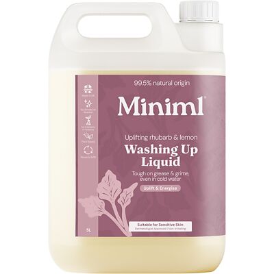 Miniml Uplifting Rhubarb & Lemon Washing Up Liquid - 5L Miniml Uplifting Rhubarb & Lemon Washing Up Liquid - 5L