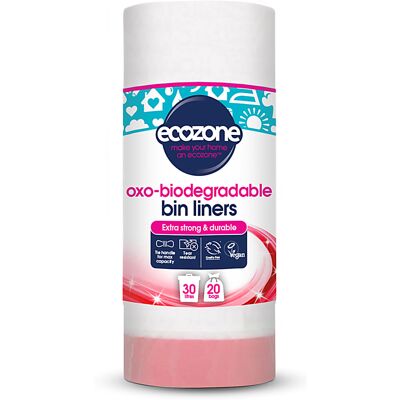Ecozone Biodegradable Bin Liner 30L / 20 Bags Ecozone Biodegradable Bin Liner 30L / 20 Bags