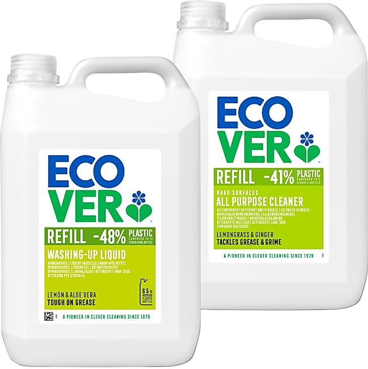 Ecover Lemon & Aloe Vera Washing Up Liquid & All Purpose Cleaner 5L...