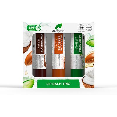 Dr. Organic Lip Balm Trio Gift Set - Lip Balm Set Dr. Organic Lip Balm Trio Gift Set - Lip Balm Set