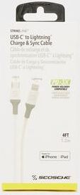 Scosche Lightning 2 USBC Cable, White  - White - Size: One Size