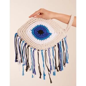 Blue Vanilla Evil Eye Tassle Bag - ONE / STONE -