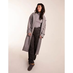 Blue Vanilla Longline Tailored Coat - M / Light Grey - female