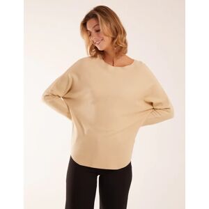 Blue Vanilla Plain Batwing Top - S/M / STONE - female