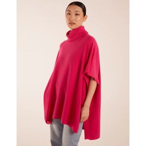 Blue Vanilla High Neck Poncho - ONE / HOT PINK - female