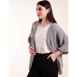 Blue Vanilla Knitted Mid Length Cardigan - ONE / GREY - female