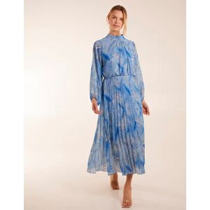 Blue Vanilla Diamond Aztec High Neck Dress - S / BLUE - female