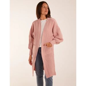 Blue Vanilla Edge to Edge Knitted Long Cardigan - S-M / PINK - female