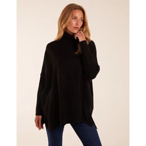 Blue Vanilla High Neck Boxy Jumper - S/M / BLACK - female