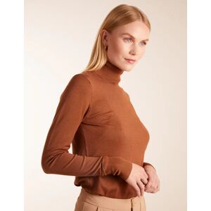 Blue Vanilla Roll Neck Jumper - XL / MOCHA - female