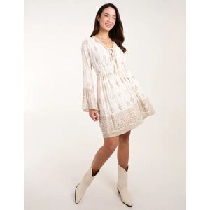 Blue Vanilla Lace-Up Mini Dress - S / IVORY - female