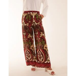 Blue Vanilla India Design Printed Trousers - S/M / Rust - female