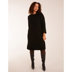 Blue Vanilla Knitted Ribbed Jumper Dress - ONE / BLACK - female