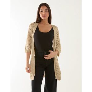 Blue Vanilla Crochet Lurex Cardigan - ONE / GOLD - female