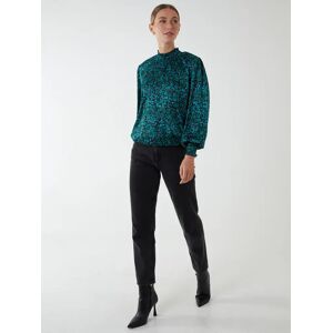 Blue Vanilla Shirred Balloon Elasticated Hem Top - M/L / GREEN - female