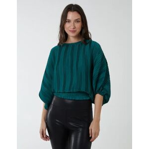 Blue Vanilla Oversized Batwing Top - M/L / Bottle Green - female