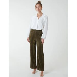 Blue Vanilla Pleat Trouser - M/L / KHAKI - female