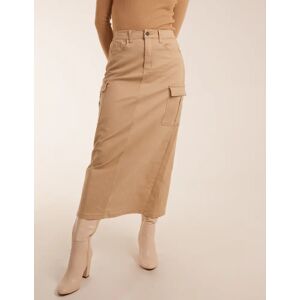 Blue Vanilla Pocket Midi Skirt - 12 / STONE - female