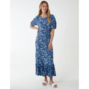 Blue Vanilla Double Back Tie Cut Out Maxi Dress - 12 / NAVY - female