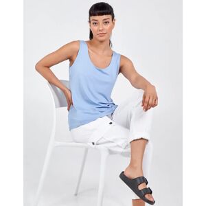 Blue Vanilla Scoop Neck Plain Vest - ONE / BLUE - female