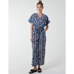 Blue Vanilla Multi Stripe Animal Jumpsuit - L / BLUE - female