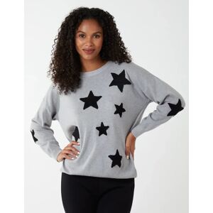 Blue Vanilla Star Jumper - S/M / Grey/Black - female