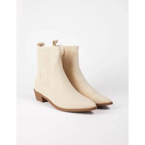 Blue Vanilla Suede Cowboy Boots - UK 3 (EU 36) / BEIGE - female