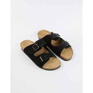 Blue Vanilla Double Buckle Sandal - UK 7 (EU 40) / BLACK - female