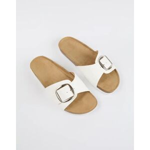 Blue Vanilla One Buckle Detail Sandal - UK 6 (EU 39) / WHITE - female