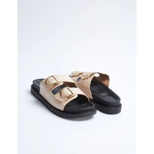 Blue Vanilla Double Buckle Sandals - UK 3 (EU 36) / Nude - female