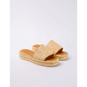 Blue Vanilla Woven Front Slip on Sandal - UK 5 EU 38) / BEIGE - female